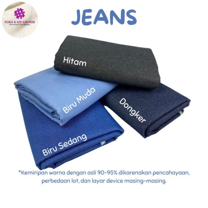 Original Kain Denim Kain Jeans meteran bahan jeans untuk celana jaket