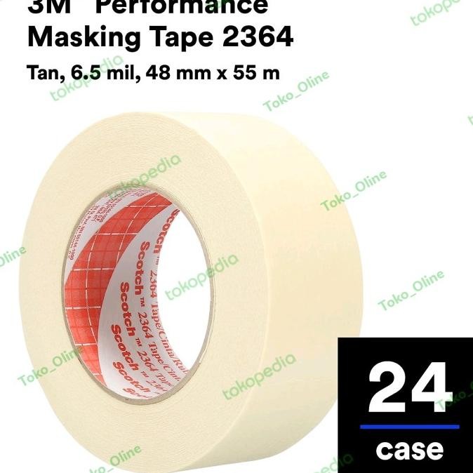 

3M MASKING TAPE 2364 HIGH TEMPERATURE ORIGINAL LAKBAN KERTAS ASLI ASLI