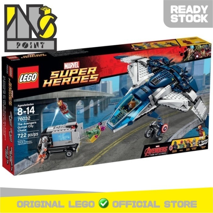 BERGARANSI LEGO 76032 - Super Heroes - The Avengers Quinjet City Chase