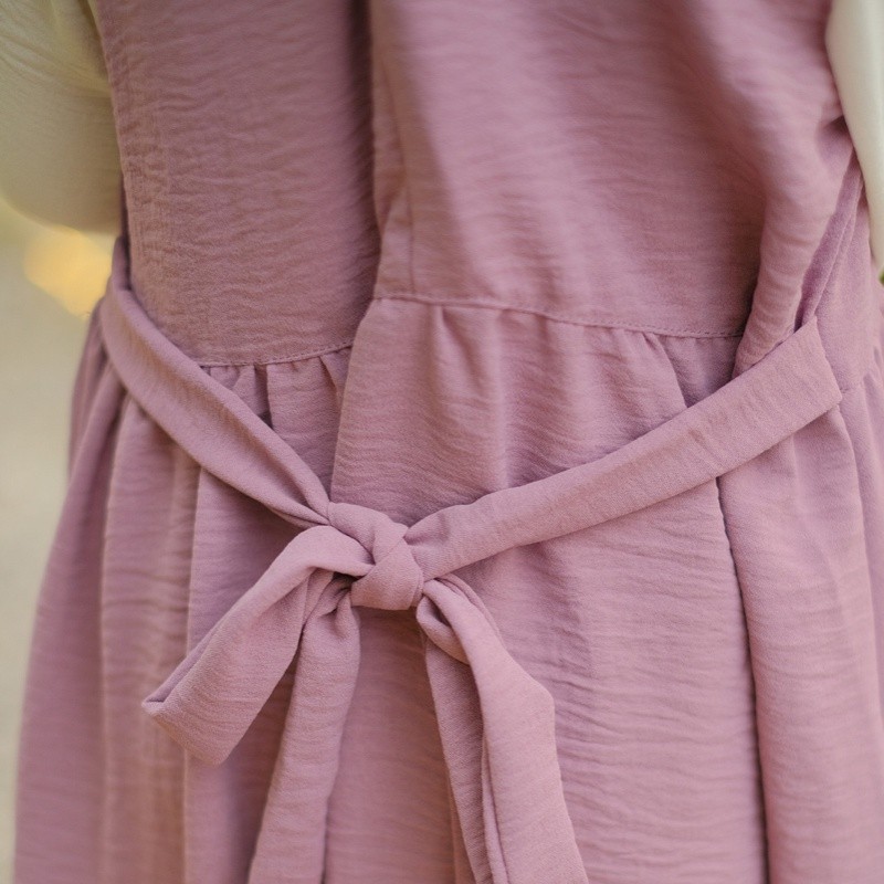 Gamis Lebaran Anak Anakanak Hamis Brokat Set Hijab Dress Anak Perempuan Bju Drees Muslim Maxi Umur 2