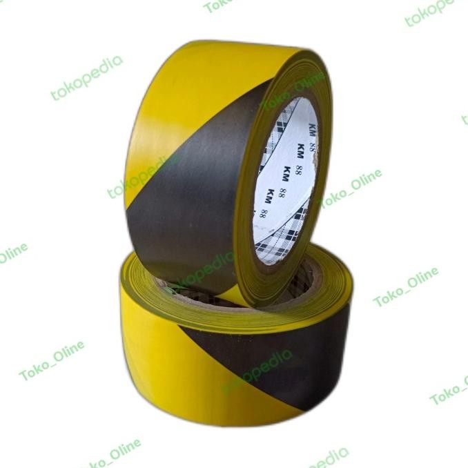 

LAKBAN LANTAI VINYL TAPE - FLOOR MARKING TAPE KM88 2IN X 33M - Y/B ASLI