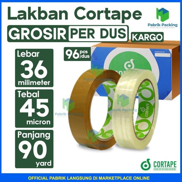 

LAKBAN CORTAPE EKONOMIS - UKURAN 36MM X 90YARD TERMURAH PER DUS ASLI