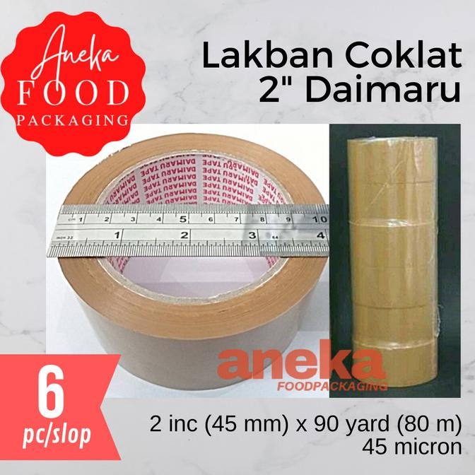

LAKBAN COKLAT 2" DAIMARU (ISI 6PCS) ASLI