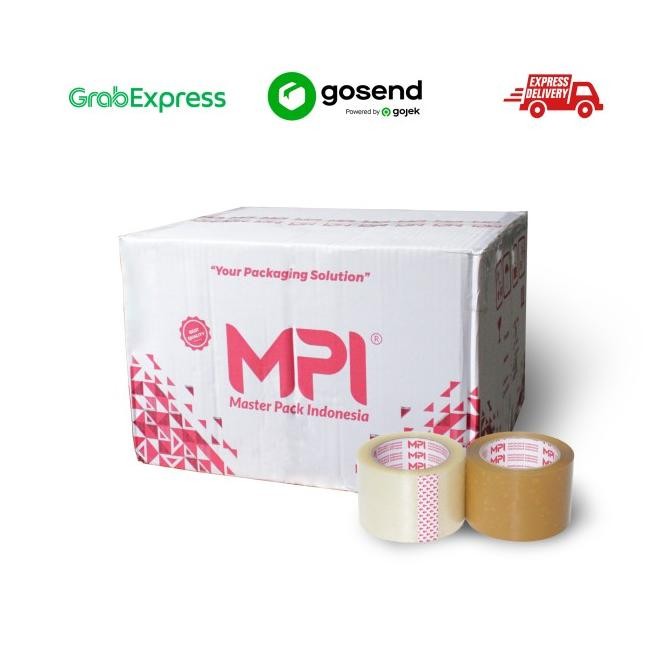 

LAKBAN BENING - LAKBAN COKELAT 72MM X 100 YARD MPI 1 DUS ISI 48 ROLL ASLI