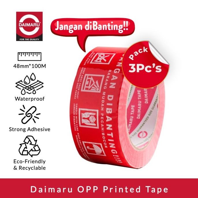

[DAPAT 3PCS] DAIMARU LAKBAN JANGAN DIBANTING 48MM X 100M ASLI