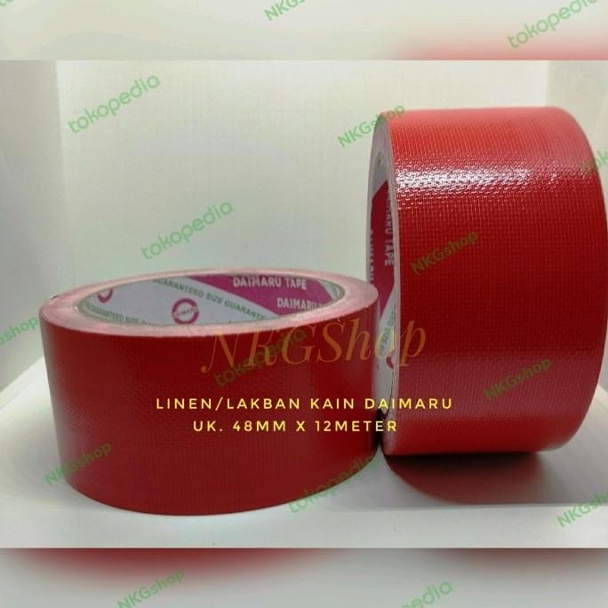 

CLOTH TAPE/LINEN/LAKBAN KAIN DAIMARU 48MM X 12MTR (MERAH) ASLI