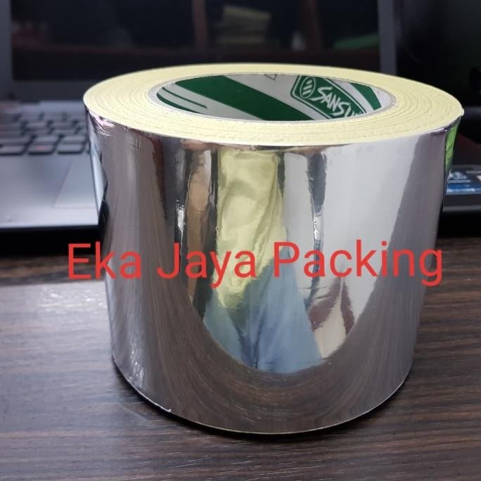 

JUAL LAKBAN SANSUI ALUMINIUM FOIL TAPE 4" ASLI