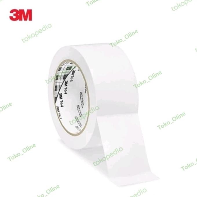 

3M 764 LAKBAN LANTAI PENANDA - FLOOR MARKING TAPE - PUTIH 5CM X 33M ASLI