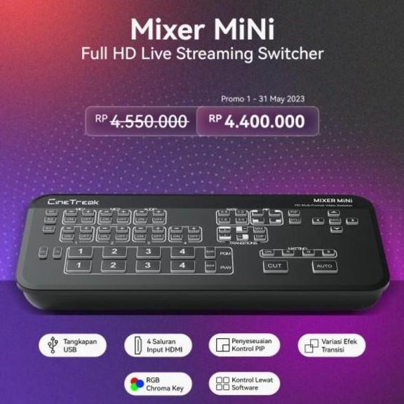 Promo Video Switcher Cinetreak Mini Mixer Live Streaming Fullhd