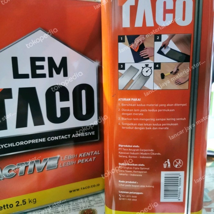 

Label Lem Kuning Serbaguna Taco Active 2,5Kg