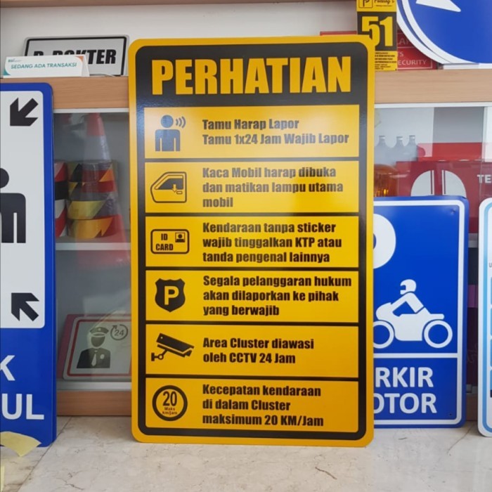 

Strapping Rambu Himbauan / Informasi Masuk Perumahan Ukuran 60Cm X 100Cm