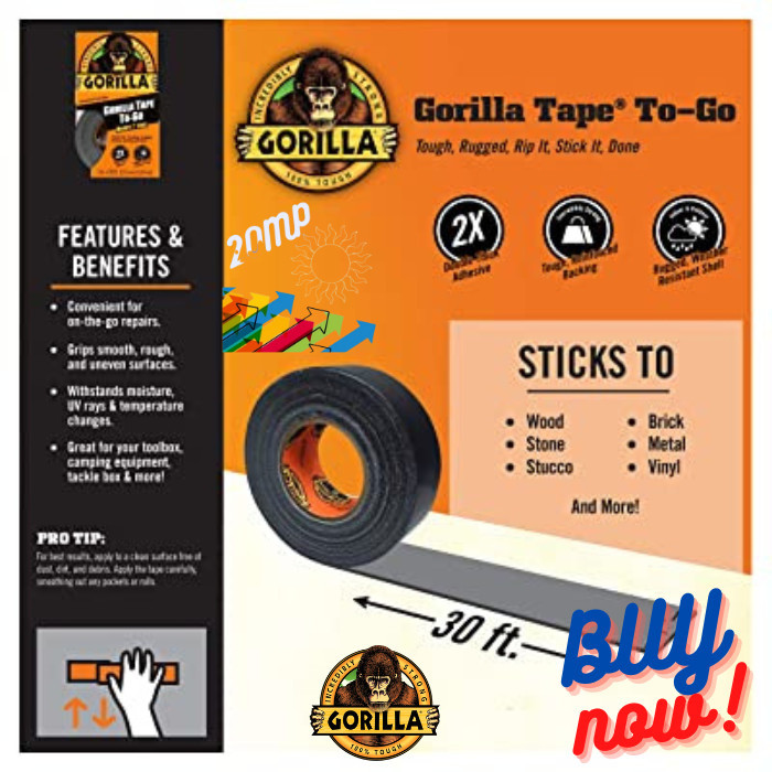 

New..!! Isolasi Dua Sisi Gorilla Mounting Tape Heavy Duty 1Inch