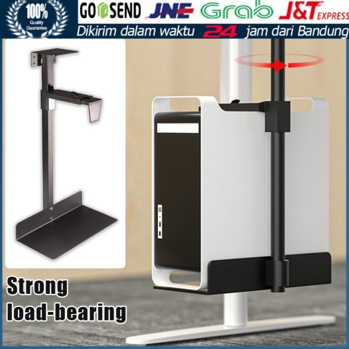 Rak/Tray/Dudukan Cpu Komputer Gantung Meja Aluminium Stand Cpu Komputer