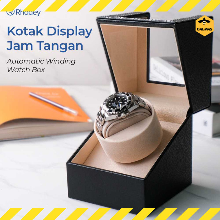 Kotak Display Putar Jam Tangan Automatic Winding Watch Box