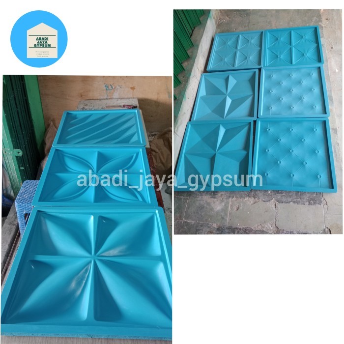 Cetakan Wallpanel 3D / Cetakan Panel Dinding 3D 50Cm X 50Cm Murah