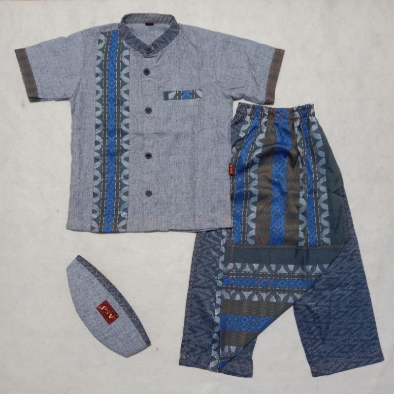 Sarkoci Setelan Celana Sarung Koko Peci Stln Celana Anak Srng Stelan Selana Pria Stln Santri Pondok 