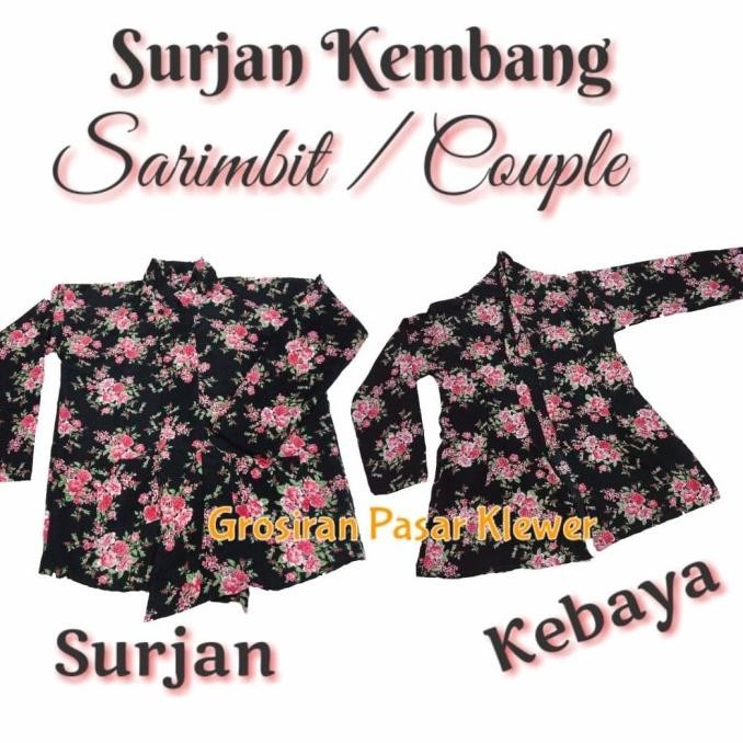 || Best seller  ~`~ Couple Surjan Kebaya Kembang Sarimbit / Baju Kembang Dewasa ||~~~