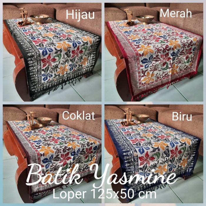 Taplak Meja Tamu Batik Persegi Panjang 50X120 Cm Murah