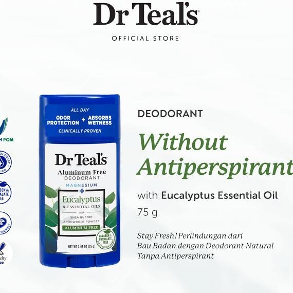 Dr Teal Deodorant Magneium Eucalyptu Pear Oil 75Ml