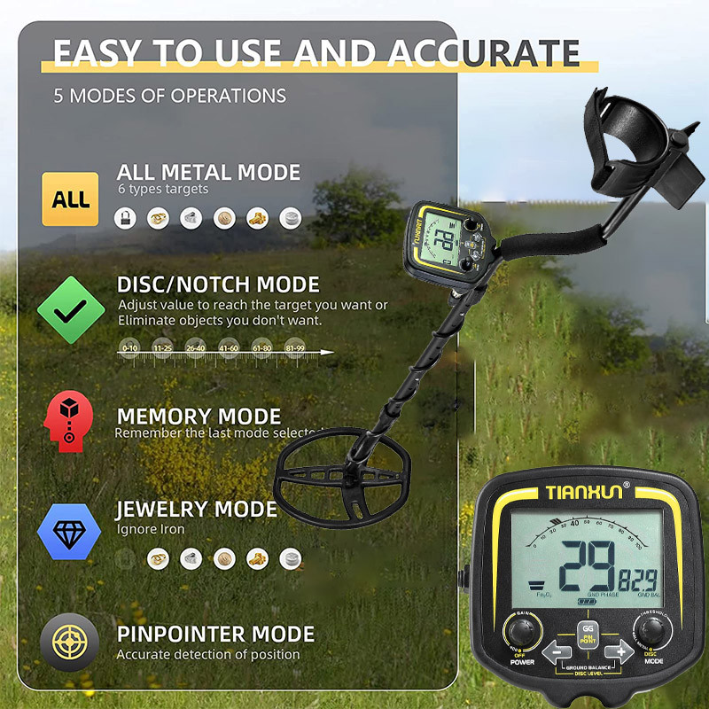 TX-850 Professional Underground Metal Detector Gold Digr