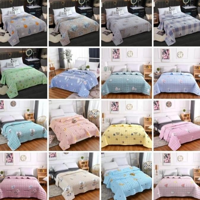 Selimut Katun Bordir Ukuran 230X200 Selimut Dewasa Selimut Katun Tipis