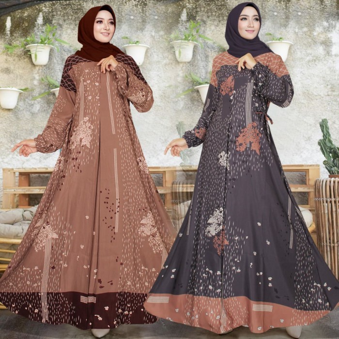 Gamis / Gamis Maxmara / Gamis Maxmara Motif / Gamis Maxmara Motif Syar #Gratisongkir #Sale #Discount