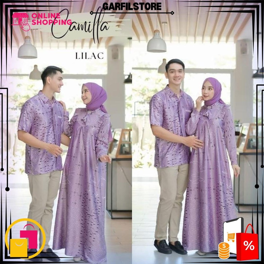 Sarimbit Baju Keluarga Silky Maxi Full Motif Gamis Koko Ayah Ibu Anak Usia 2-12 Tahun Baju Gamis Mus