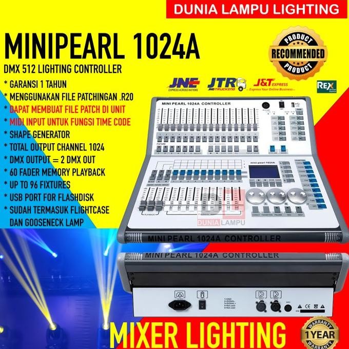 MURAH Mixer Lighting DMX Minipearl 1024A controller lampu panggung