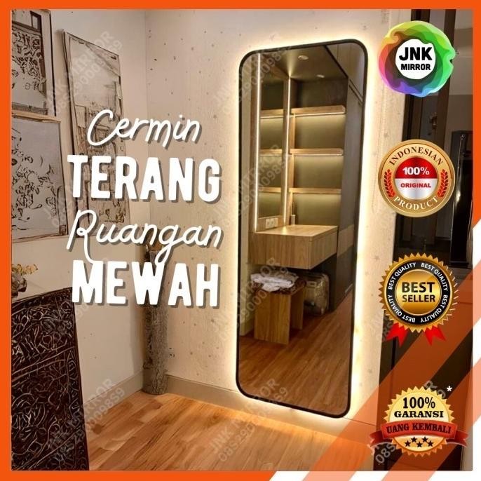 Cermin Lampu Panjang Full Body Dinding
