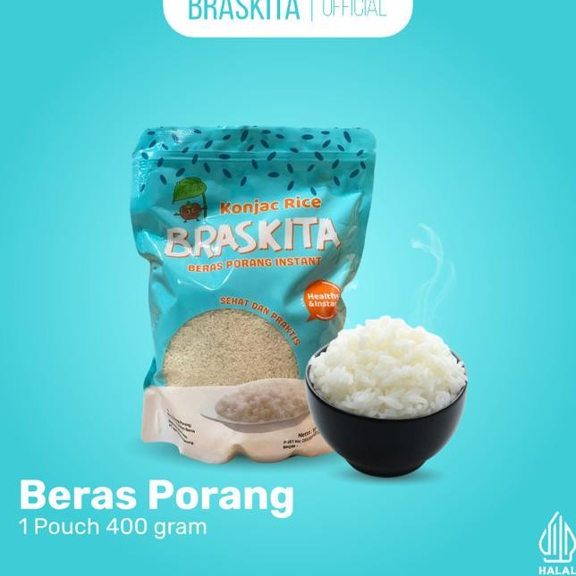 

Braita 400 Gram Pouch Bera Porang Nt Ehat Prati Hiratai Onjac Rice Rendah Gula