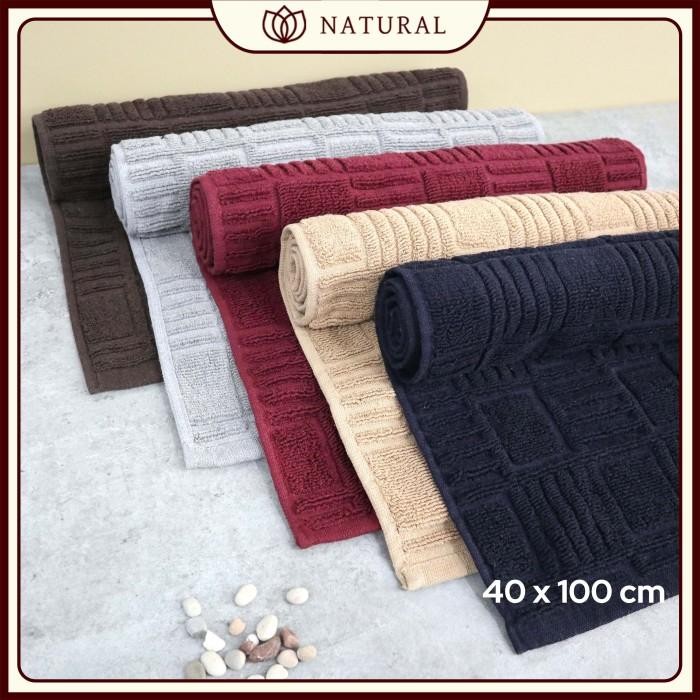 KESET HANDUK NATURAL BY CHALMER 40X100 CM KESET PANJANG POLOS DAPUR