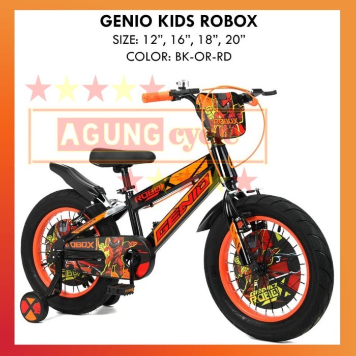 SEPEDA ANAK BMX GENIO KIDS ROBOX 12 16 18 20 BY UNITED LAKI