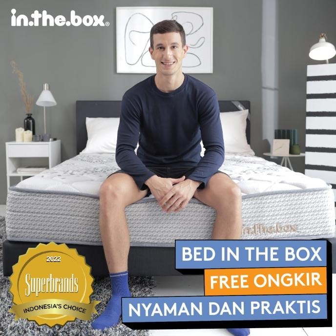Kasur Spring Bed Inthebox Ukuran 100X200 (Super Single) - Free Bantal