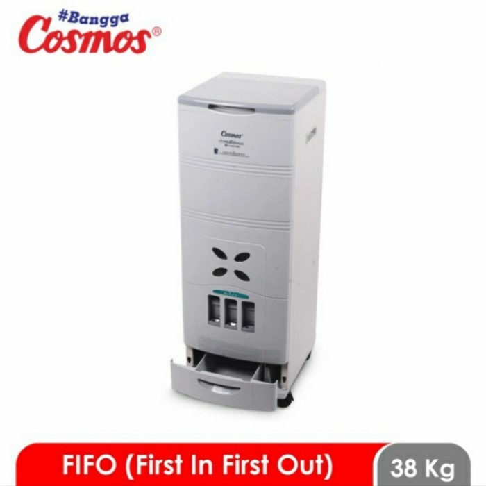 Cosmos Rice Box 38 Kg / Tempat Penyimpanan Beras / Wadah Beras Bio