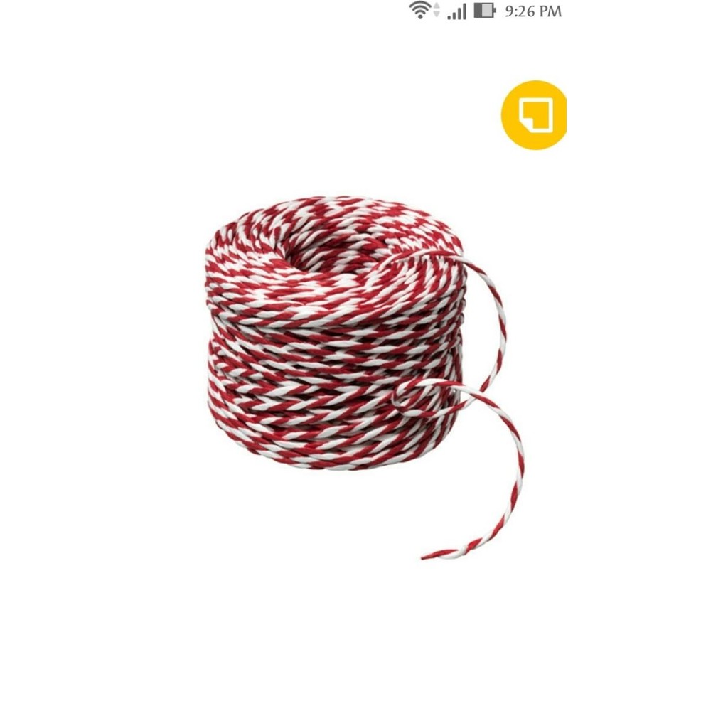 

Tali Rami Jute String 40m x 1roll Tali Kado 2 Warna Merah Putih Pilin