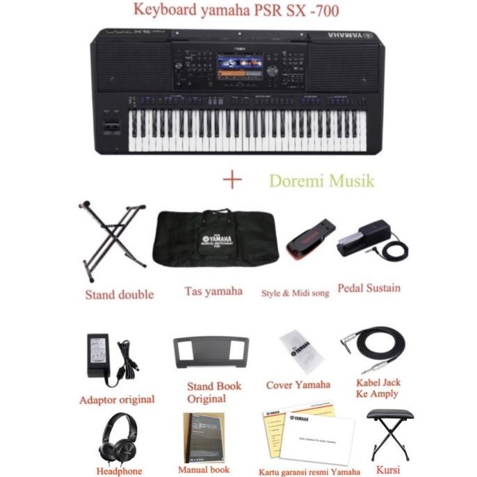 Produk Baru Paket Keyboard yamaha PSR SX-700 original