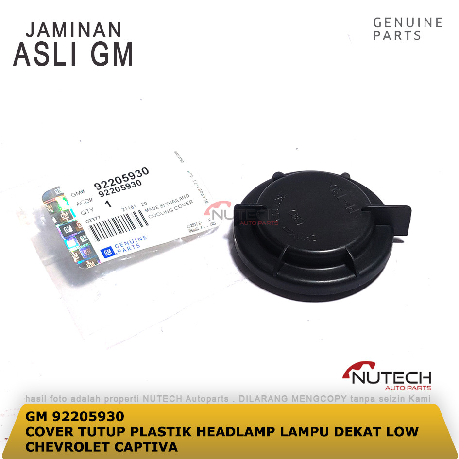 COVER TUTUP PLASTIK HEADLAMP LAMPU DEKAT LOW CHEVROLET CAPTIVA ORI GM