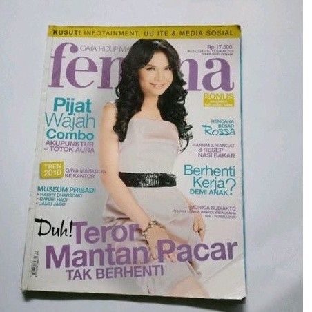 Majalah Femina No.2 Januari 2010 Cover Rossa