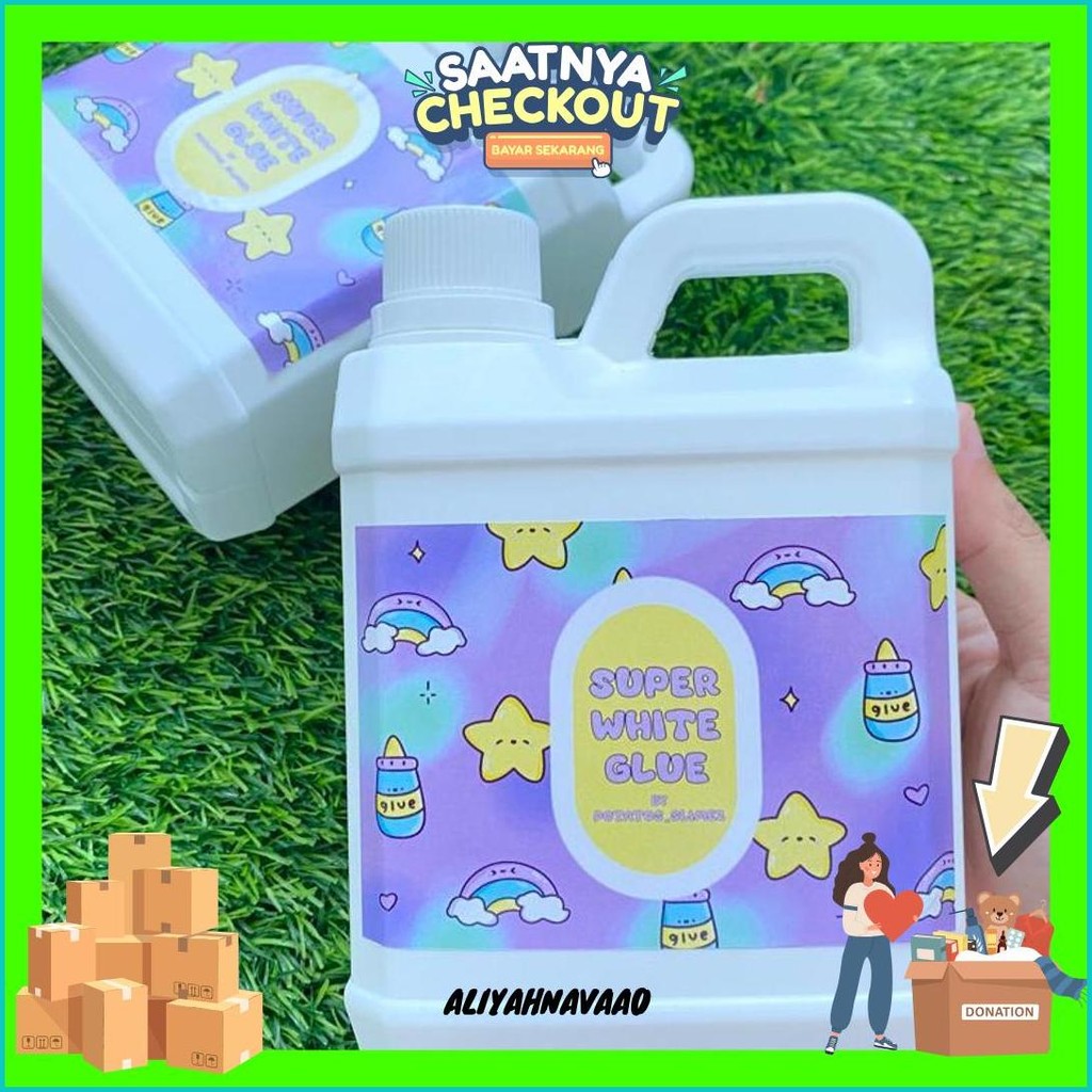 

Super White Glue 1 Liter || Magic Glue By Potatos_Slime2 Siap Kirim