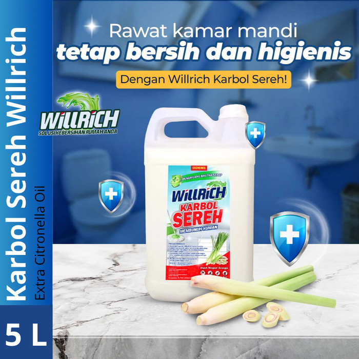 

BERGARANSI KARBOL SEREH BERKUALITAS -WILLRICH(5LITER) KHUSUS GOJEK DAN GRAB