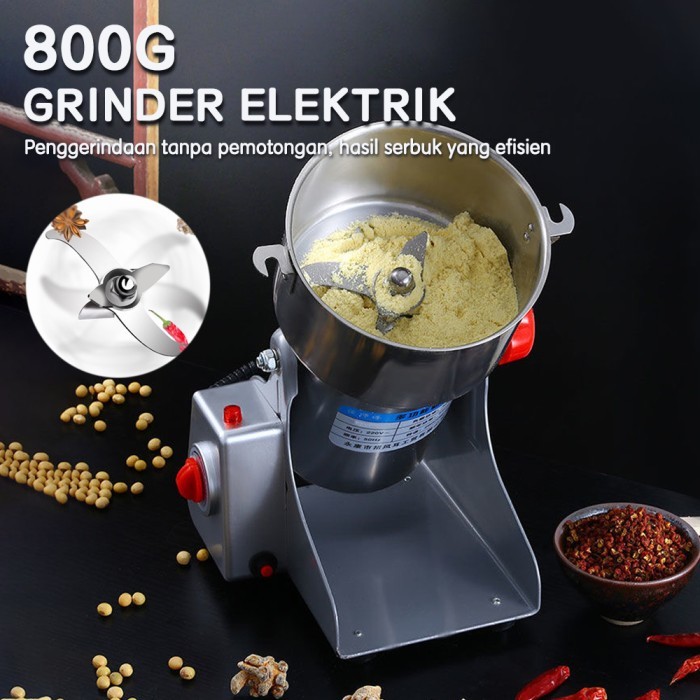 

BIG SALE Mesin Giling Bumbu Basah Kering Mesin Tepung Grinder 800 g