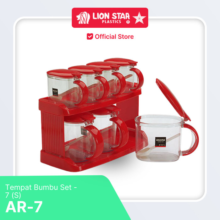 

NEW LION STAR Tempat Bumbu Aroma Series Set of 7 Handy Pot (S) & (L) AR-7