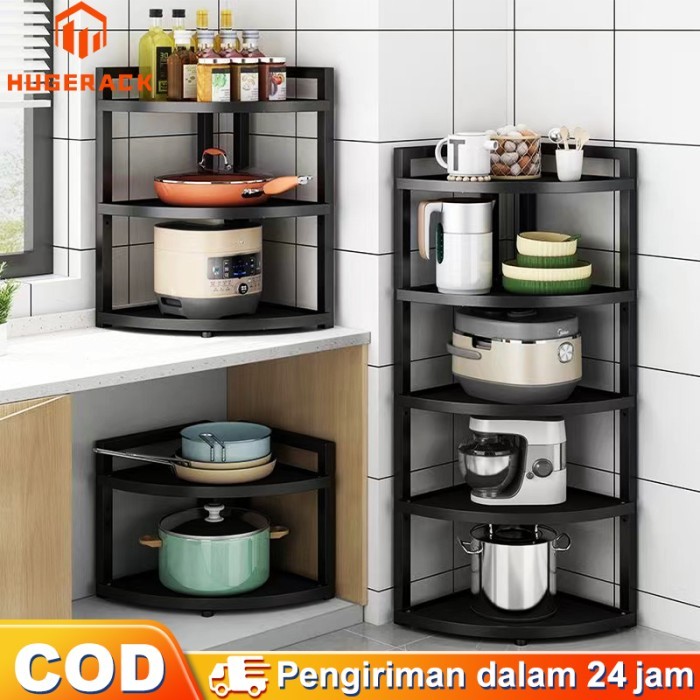 

DISKON Rak Bumbu Dapur Stainless Steel Rak Sudut Rak Dapur Triangle Rak Kama