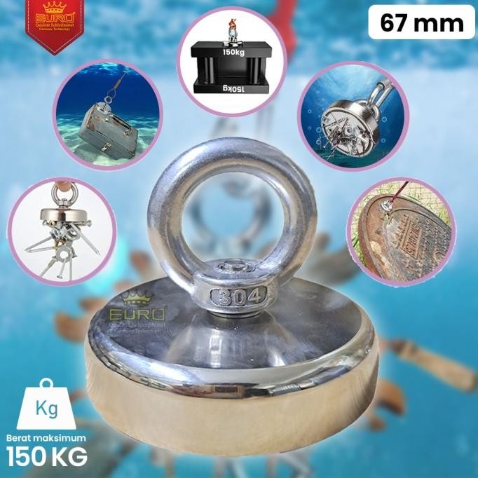 Magnet Neodymium Super Strong Kuat Model Bulat Besar Magnet Fishing