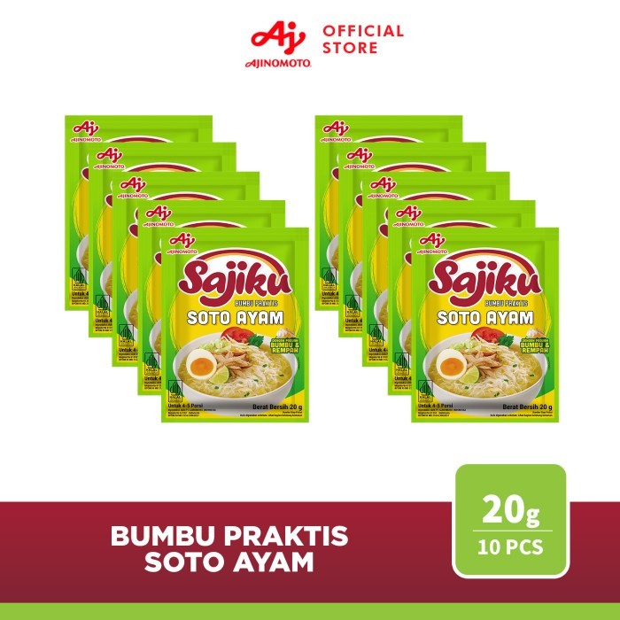 

BOOM SALE Sajiku Bumbu Praktis Soto Ayam 20g (10 pcs)