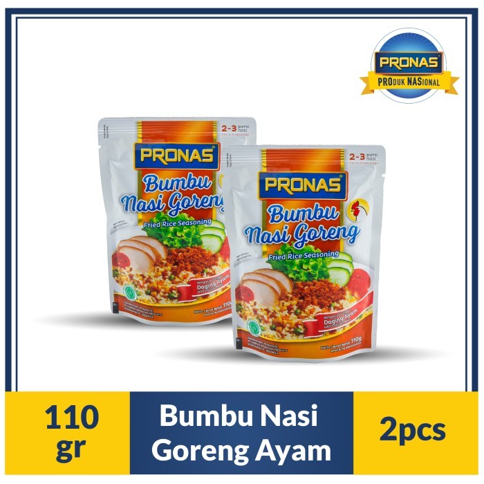 

TERPERCAYA Pronas Bumbu Nasi Goreng dengan Daging Ayam 110 g bundling 2 pcs