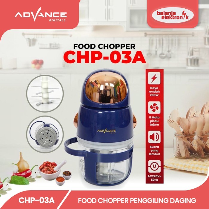 

SALE ADVANCE FOOD CHOPPER PENGGILING DAGING BUMBU CHP-03A 0.3 Liter