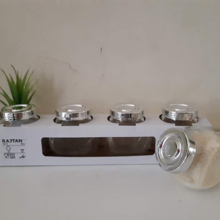 

BERMUTU Toples Tempat Bumbu Dapur 150ml Kaca Bening