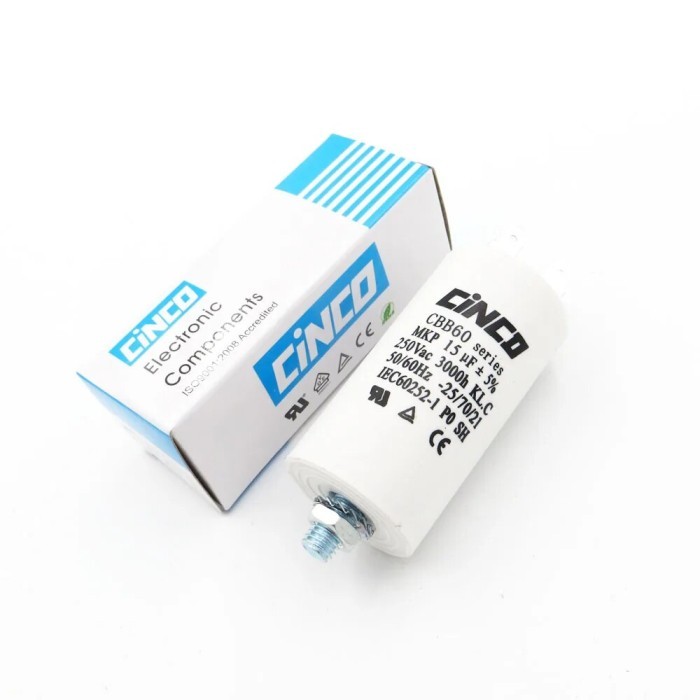 15MFD 250VAC CBB60 MOTOR RUN CAPACITORS POLYPROPYLENE FILM AC 250V