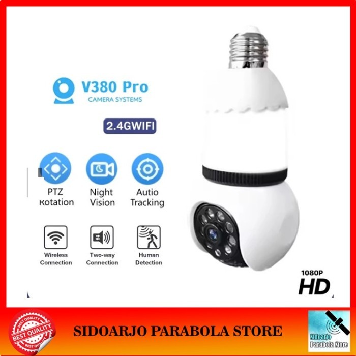 Ready Stock Cctv Ip Camera Lampu Bohlam Ipcam Bulb Panorama 360 Vr Hd Bisa Suara